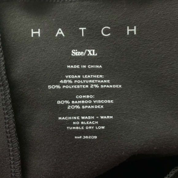 Hatch Maternity 💗 The Vegan Stretch Leather Crop Flare Pants Black size XL - Picture 7 of 11